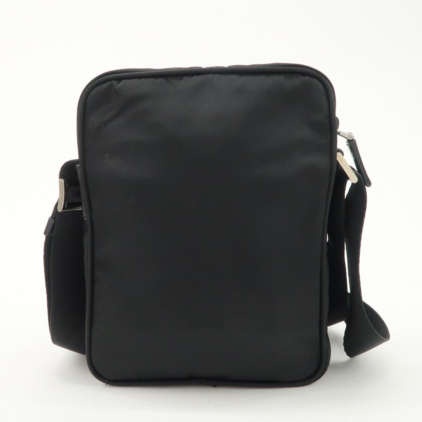 PRADA Triangle Logo Nylon Leather Shoulder Bag Purse Black BT0169  d