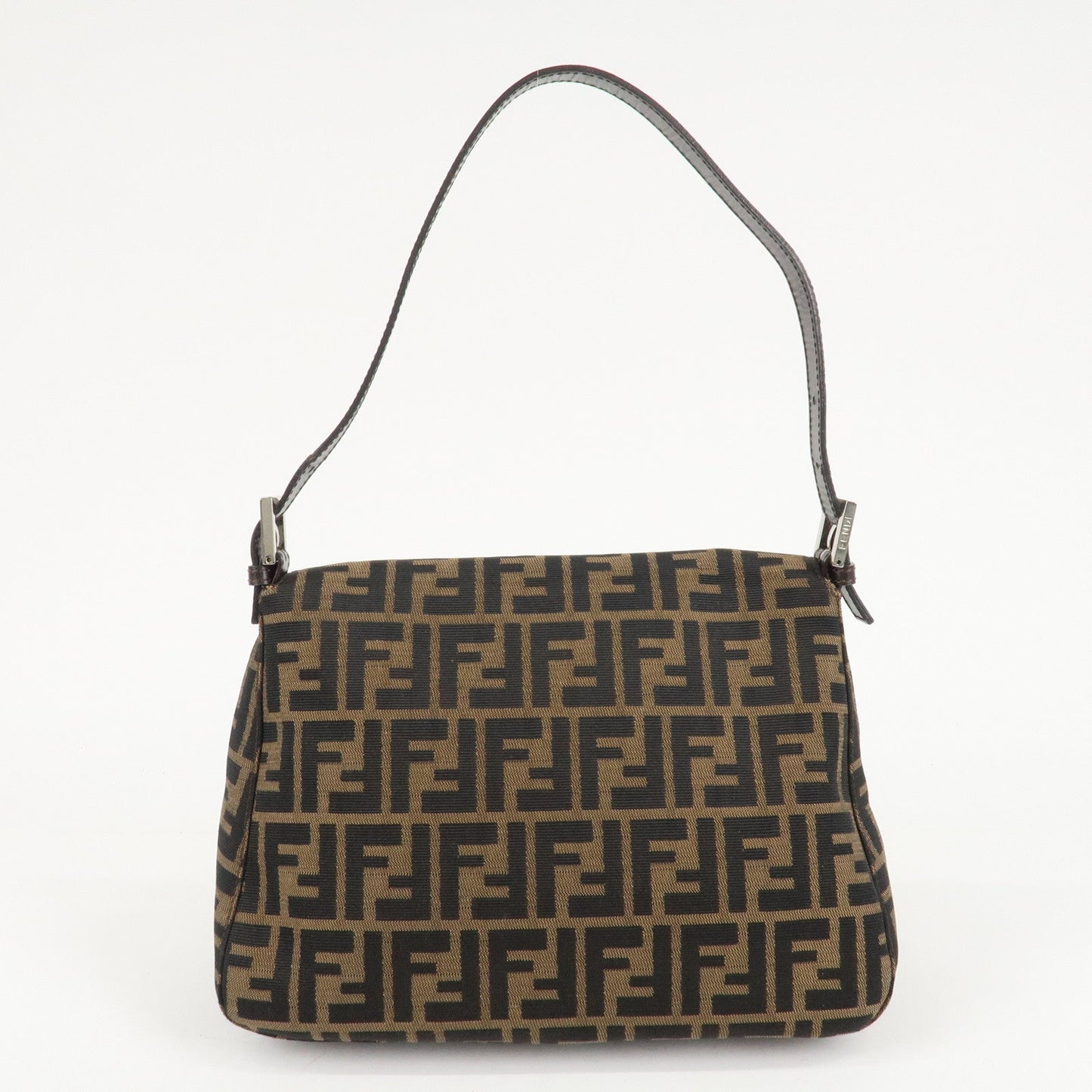 FENDI Mamma Baguette Zucca Canvas Leather Shoulder Bag 26325  d