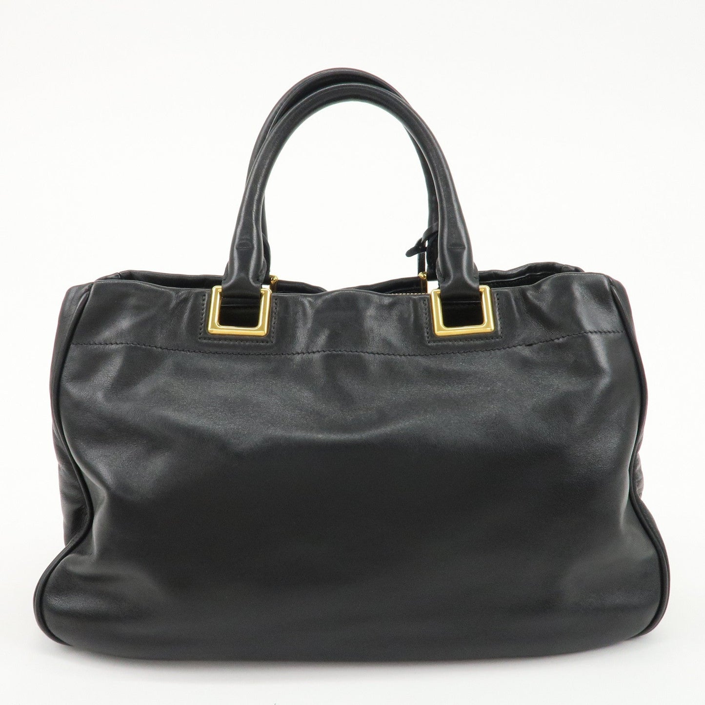 PRADA Leather Ribbon 2way Bag Hand Bag Black BN2244  d