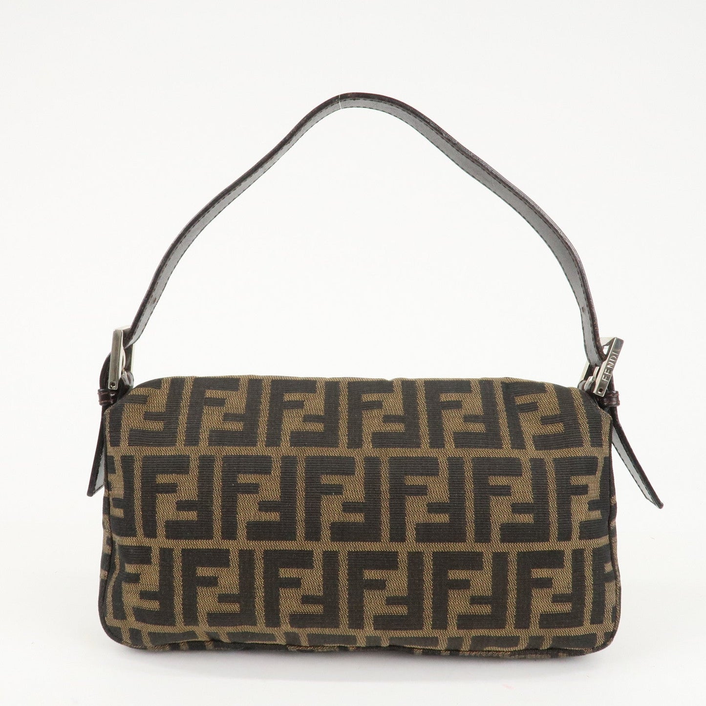 FENDI Zucca Mamma Baguette Canvas Shoulder Bag Brown Black 26424  d
