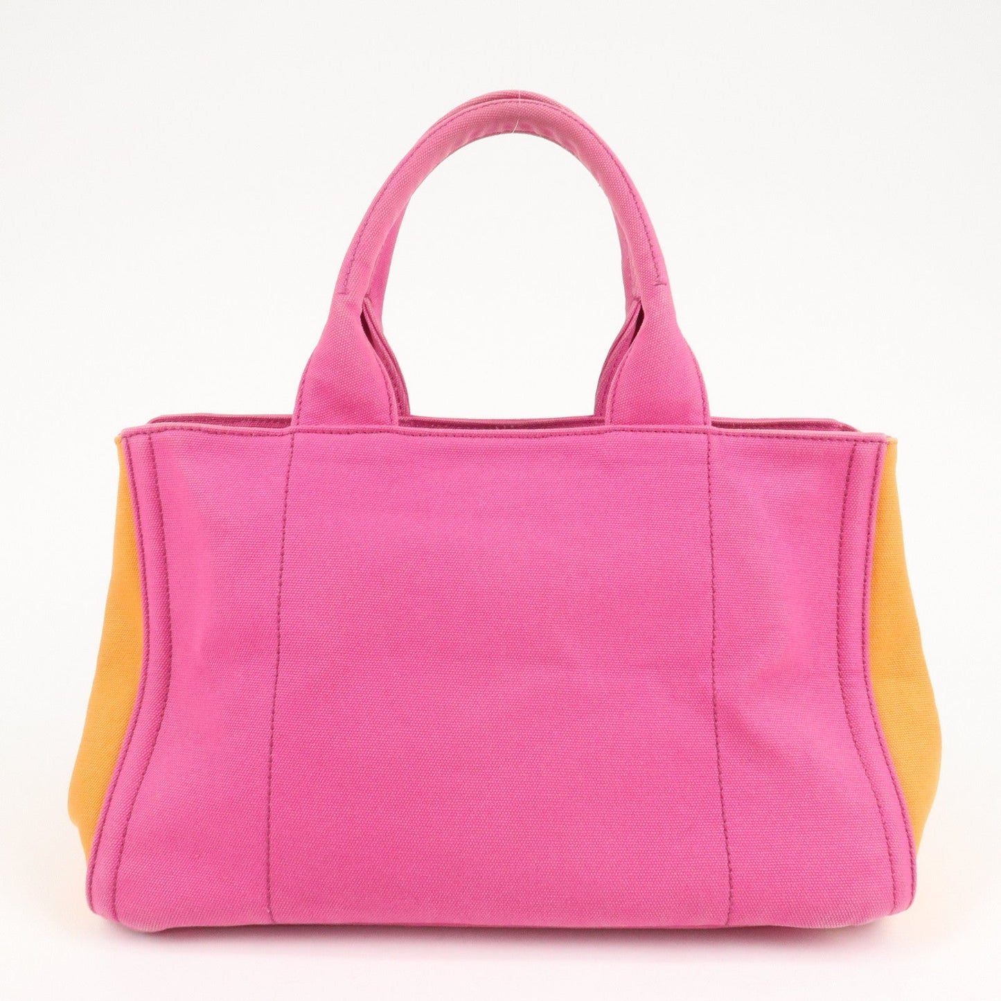 PRADA Canapa Canvas Tote Bag Limited Edition Pink Orange B1877I  d