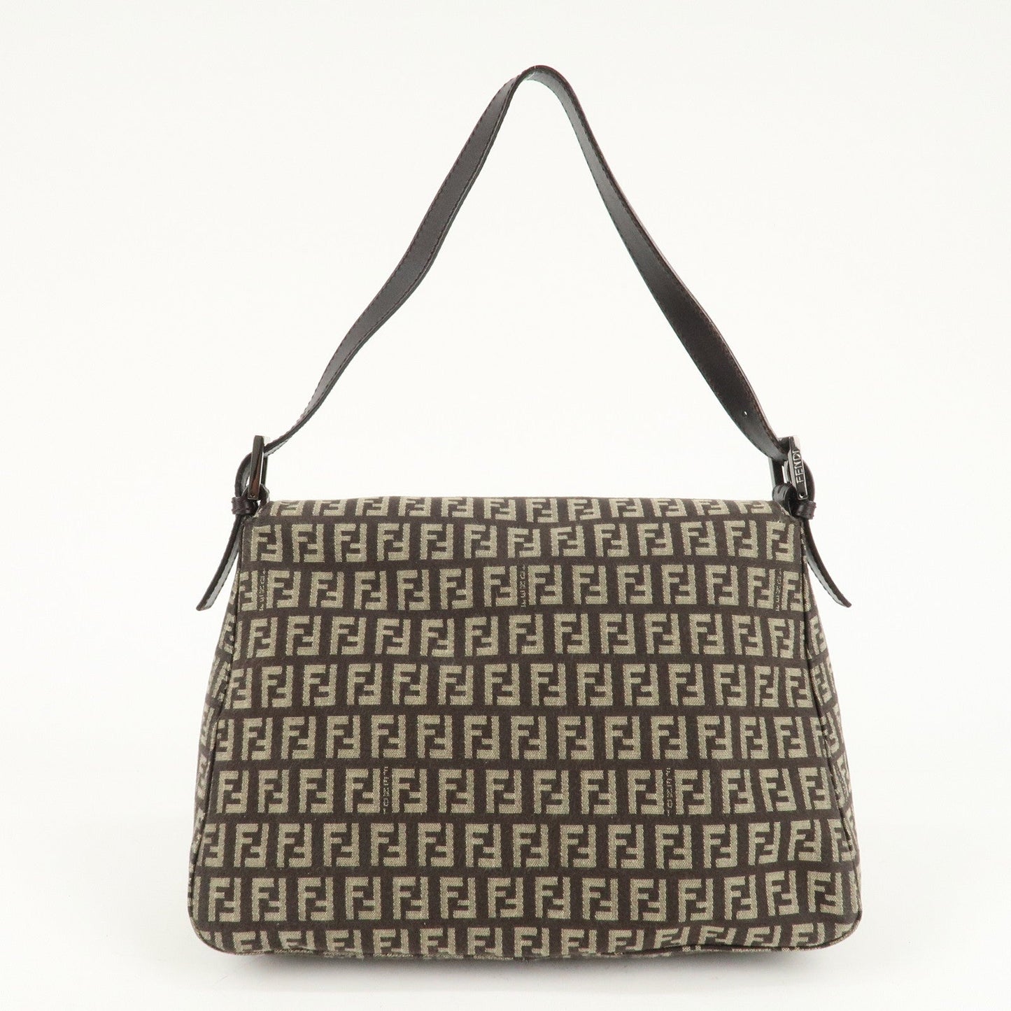 FENDI Mamma Bucket Zucchino Canvas Leather Shoulder Bag 8BR001  d