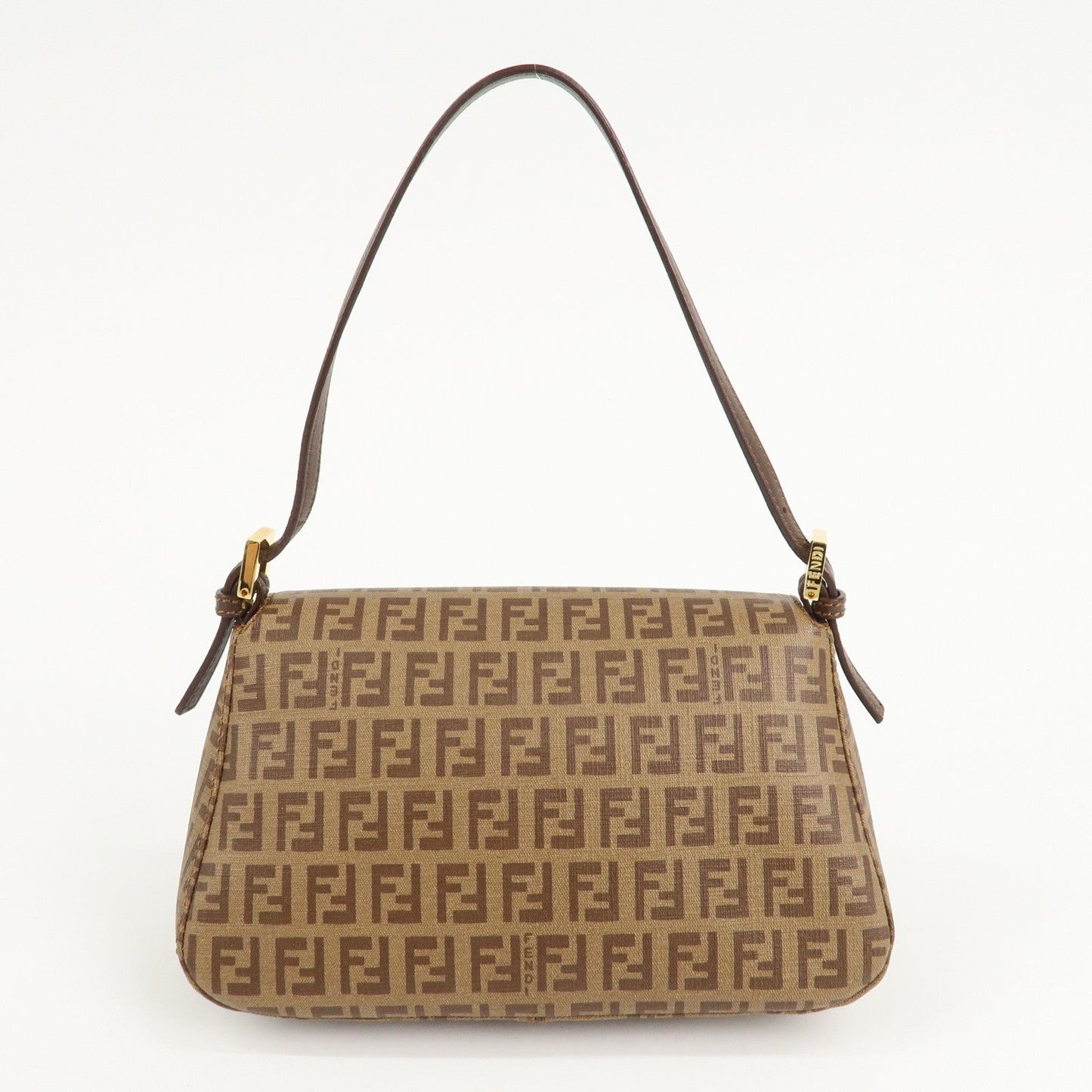 FENDI Zucchino Mini Mamma Baguette PVC Leather Hand Bag 8BR180  d