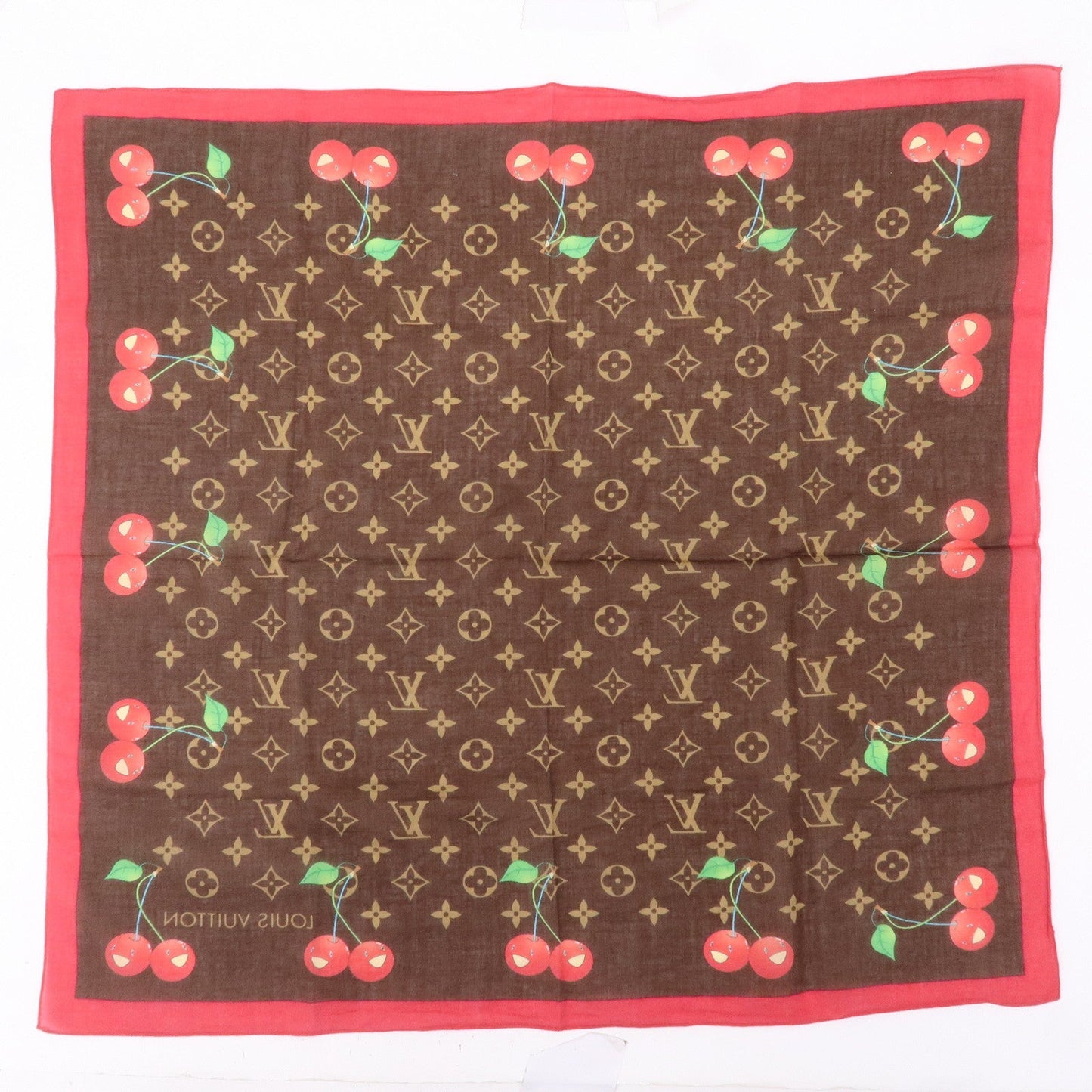 Louis Vuitton Monogram Cherry Cotton Scarf Bandana M71963