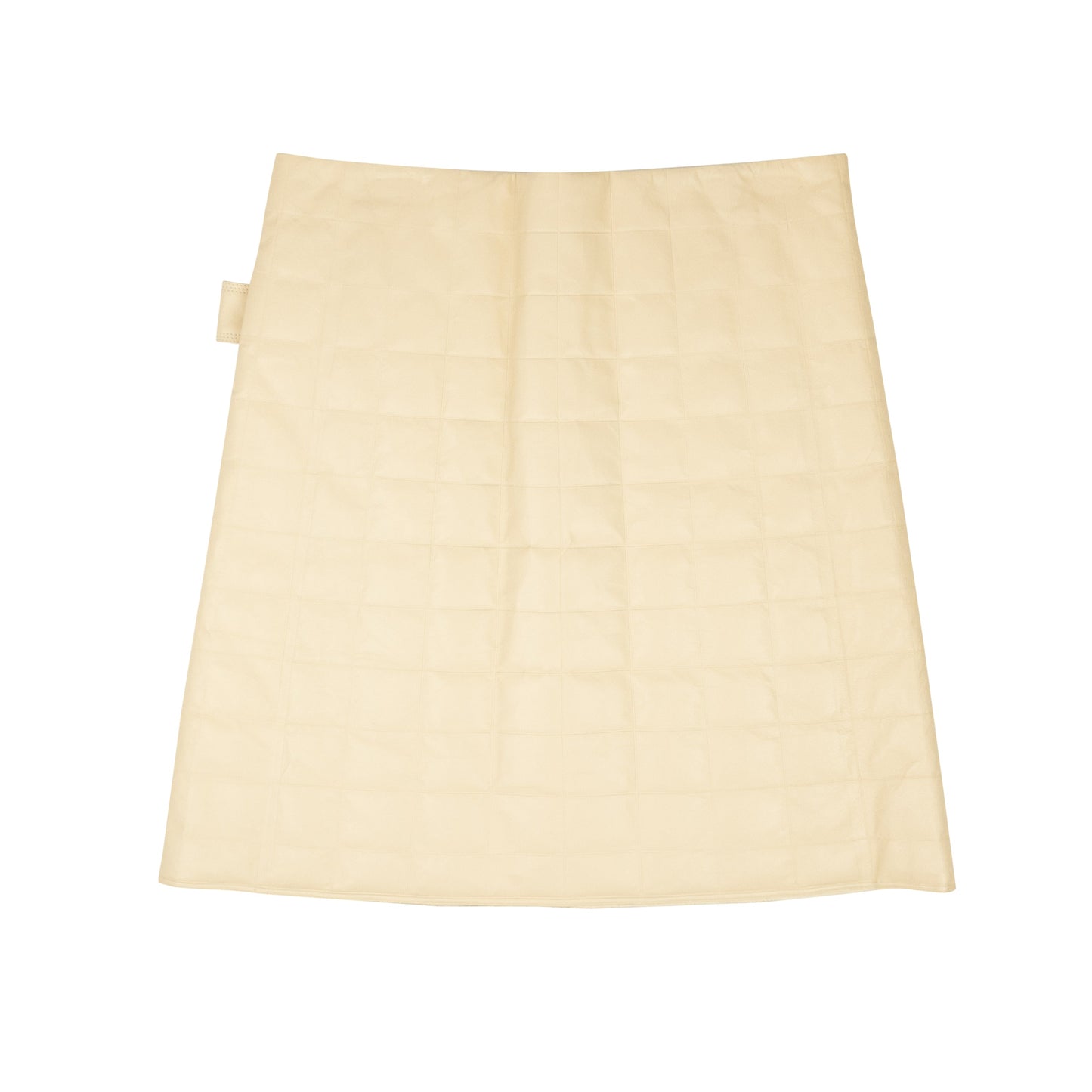 NWT Luxury Bottega Veneta Bone Checkered Leather Skirt