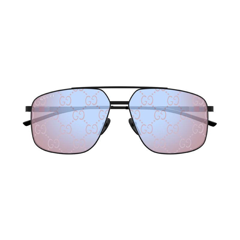 Gucci Sunglasses Aviator Full Rim, Gold Frame and Brown Lens GG1676S002