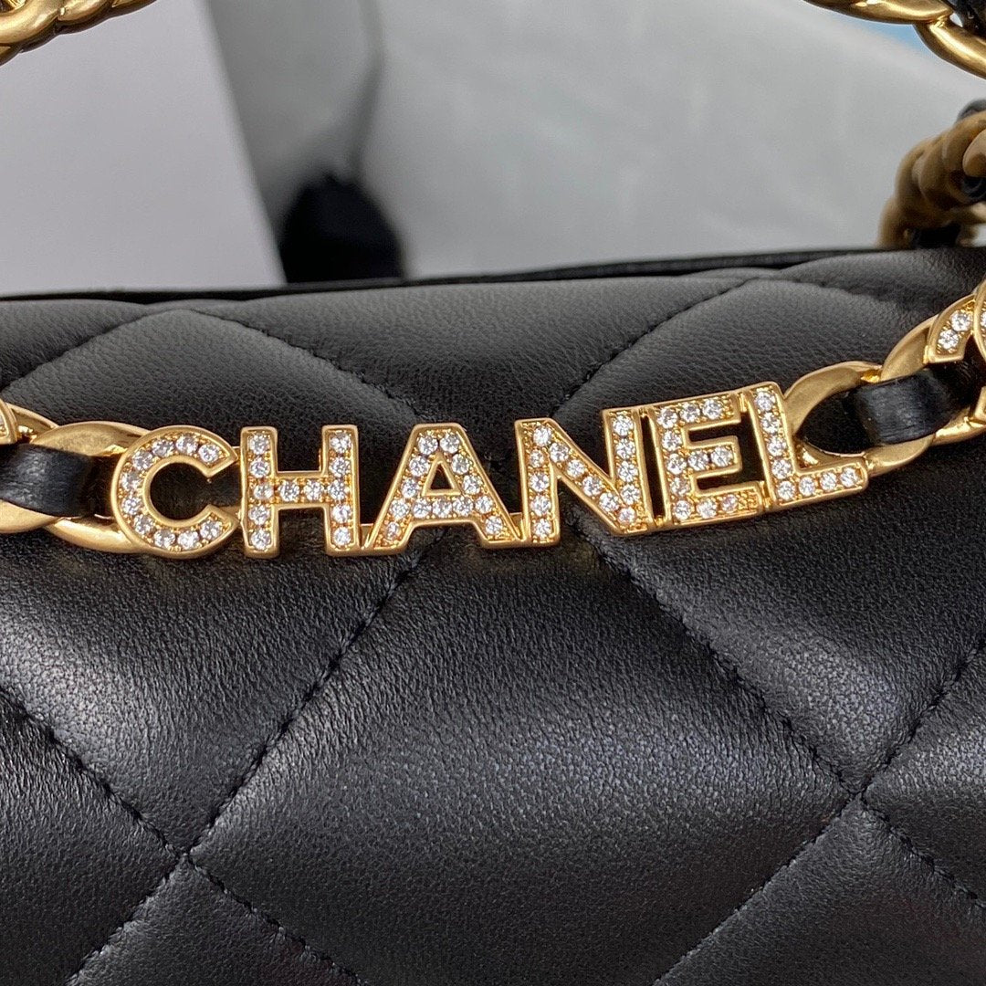 CHLSmall Top Qualityap Bag Gold Hardware Black For Women Handbags, Shoulder Bags 7.9in/20cm AS3450