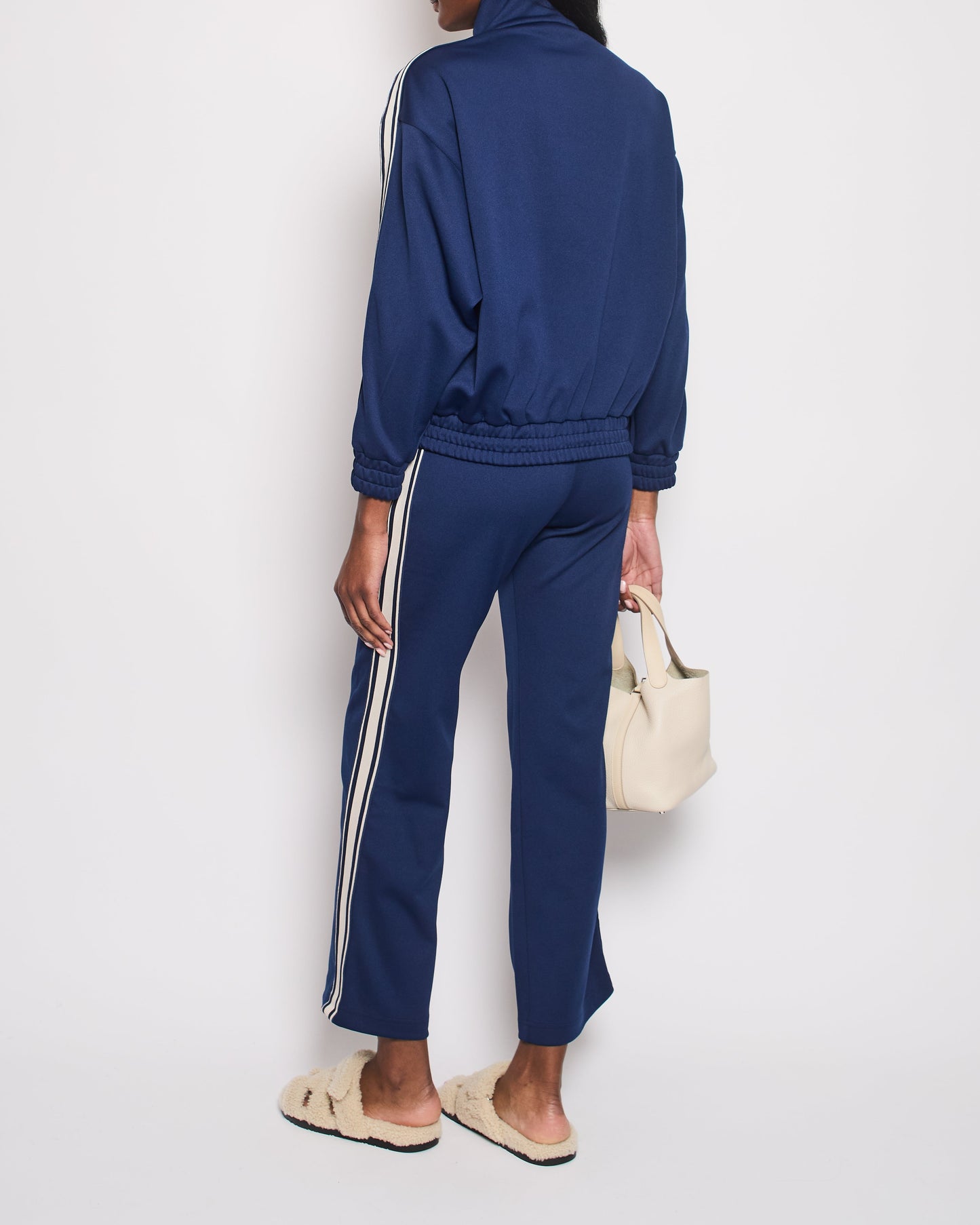 Celine Blue Two-Piece Tracksuit Set with Logo and Stripe Trim Size XS/S (UK 8/10) RRP 2100£