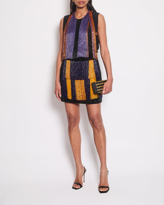 Balmain Black Sleeveless Tassel Embellished Top Size FR 38 (UK 10)