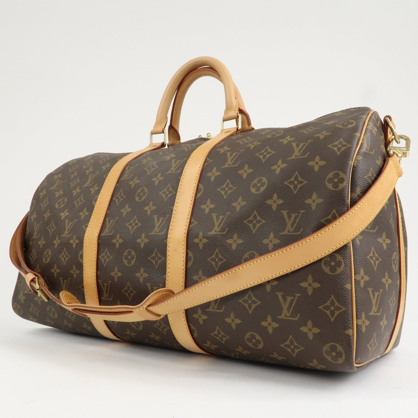 Louis Vuitton Monogram Keep All Bandouliere 50 Boston Bag M41416  d