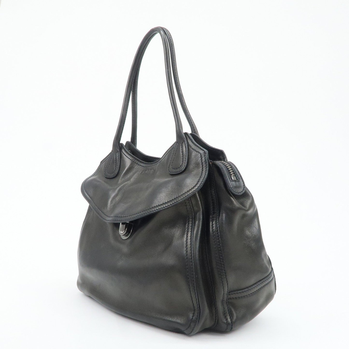 PRADA Leather Tote Bag Black  d