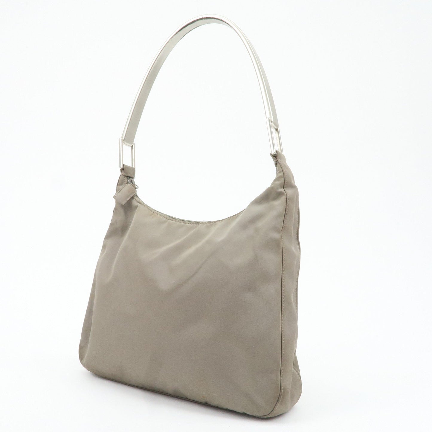 PRADA Nylon Shoulder Bag Gray  d