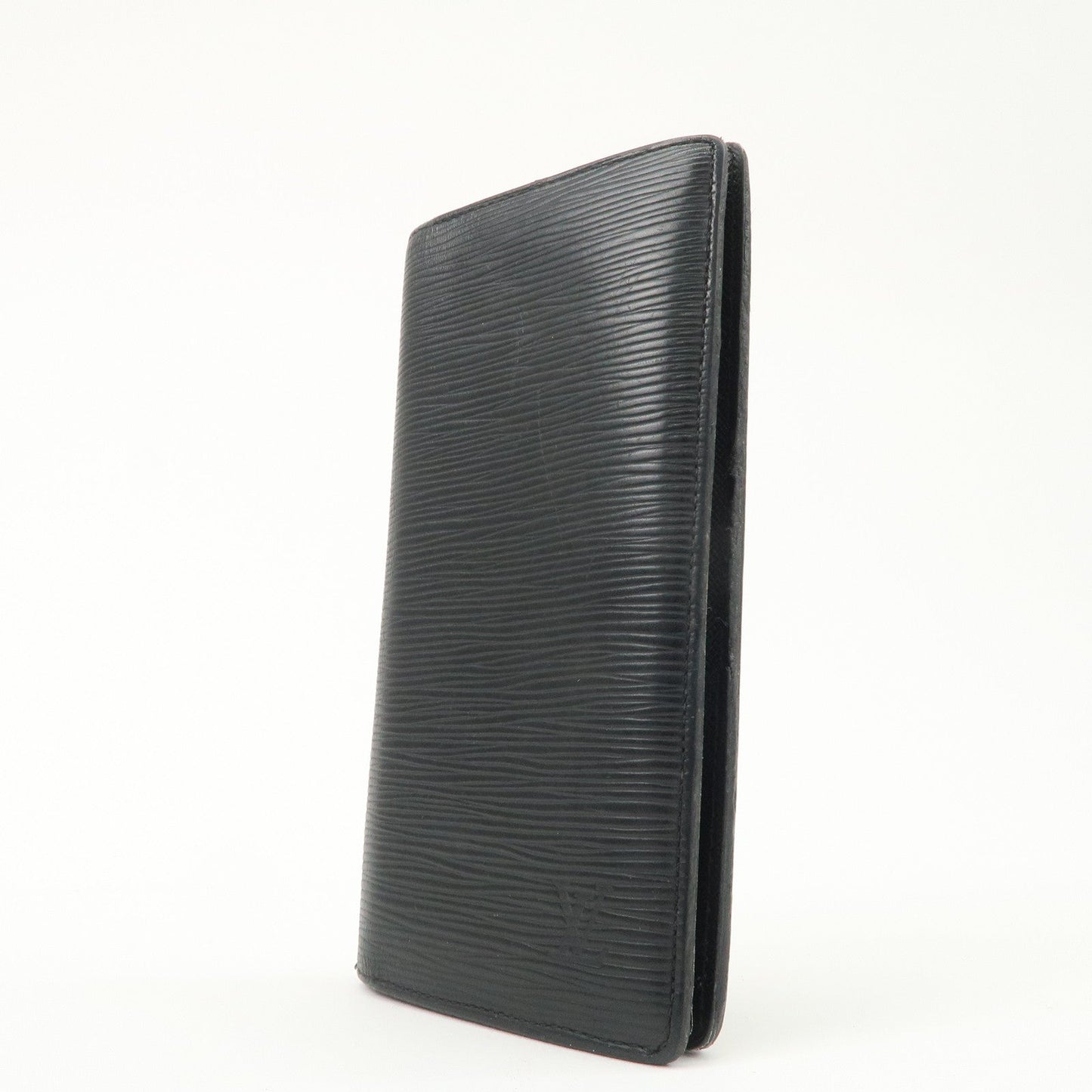 Louis Vuitton Epi Portefeuille Brazza Wallet Noir *T.S engraved  d
