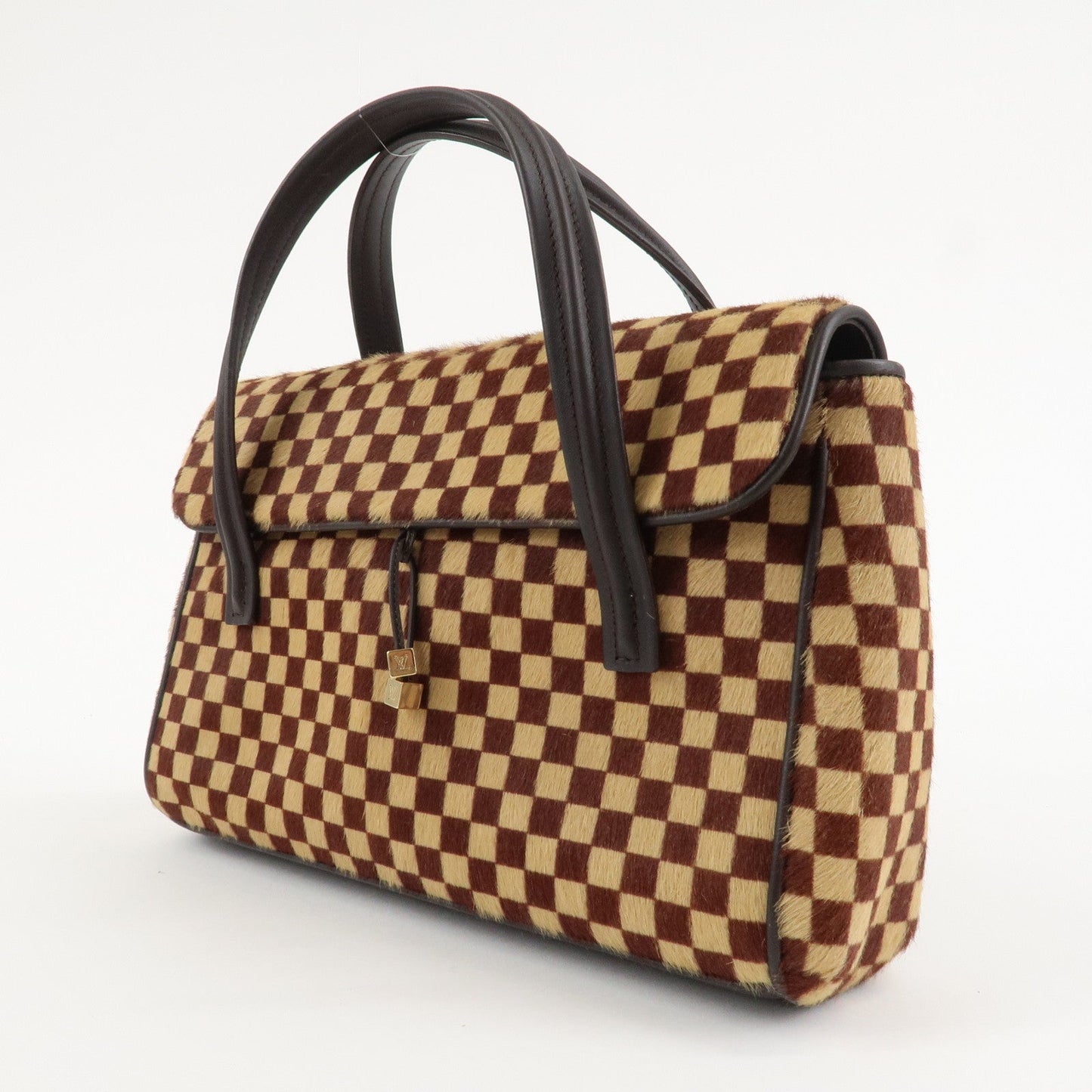 Louis Vuitton Damier Sauvage Lion Hand Bag Gold Hardware M92131  d