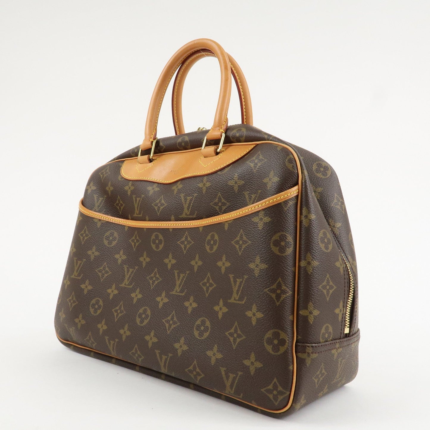 Louis Vuitton Monogram Deauville Hand Bag Brown M47270  d