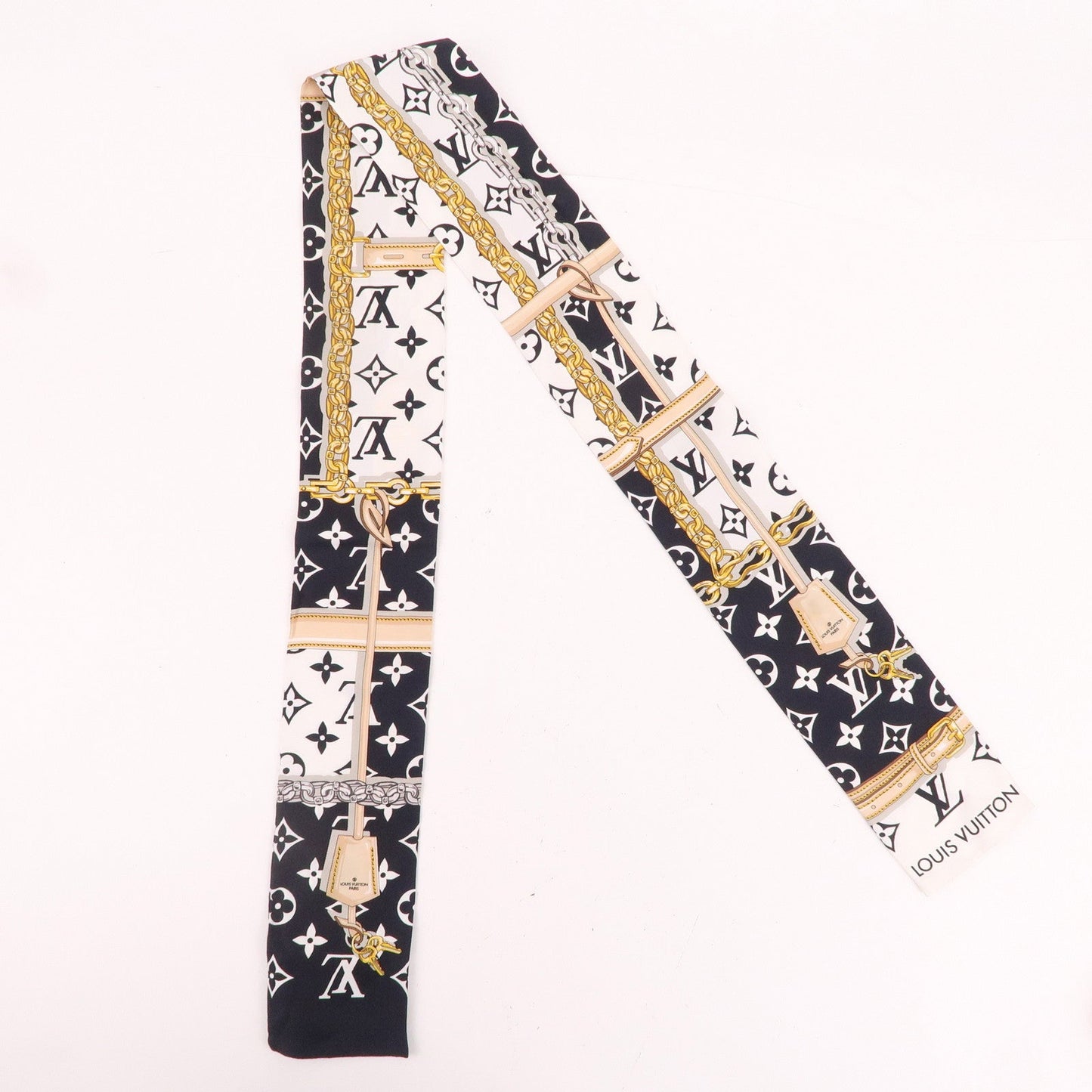 Louis Vuitton Monogram Bandeau Confidential 100% Silk Noir M78656