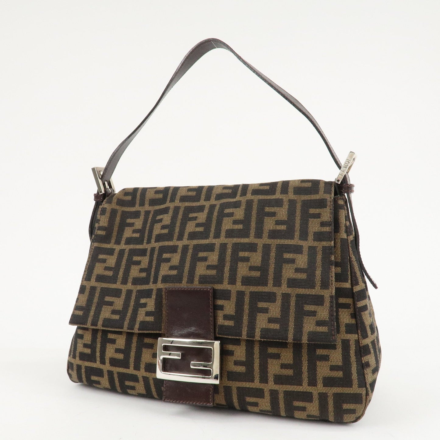 FENDI Zucca Mamma Baguette Vinyl Leather Shoulder Bag 26325  d