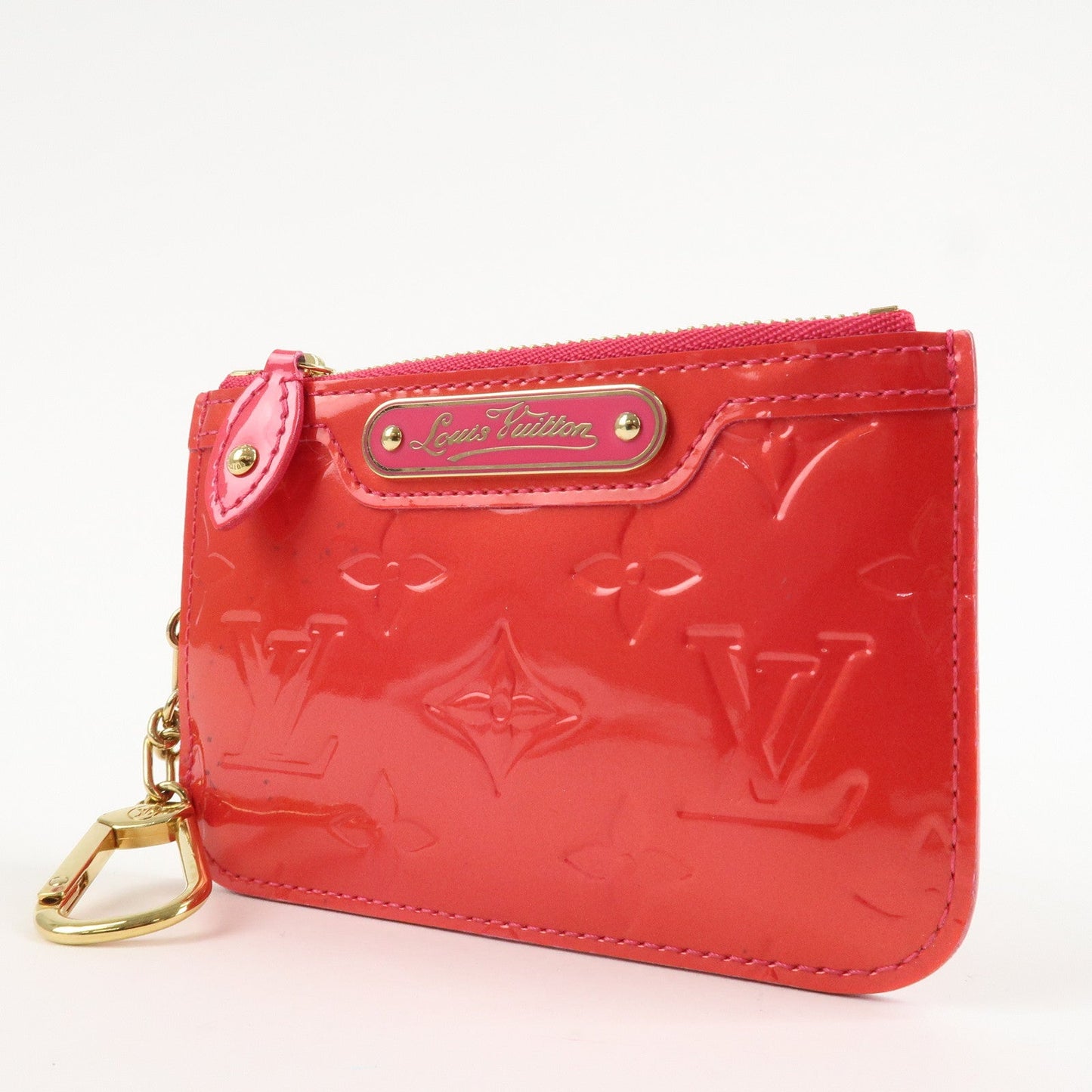 Louis Vuitton Vernis Pochette Cles Coin Case NM Rose Pop M93637  d