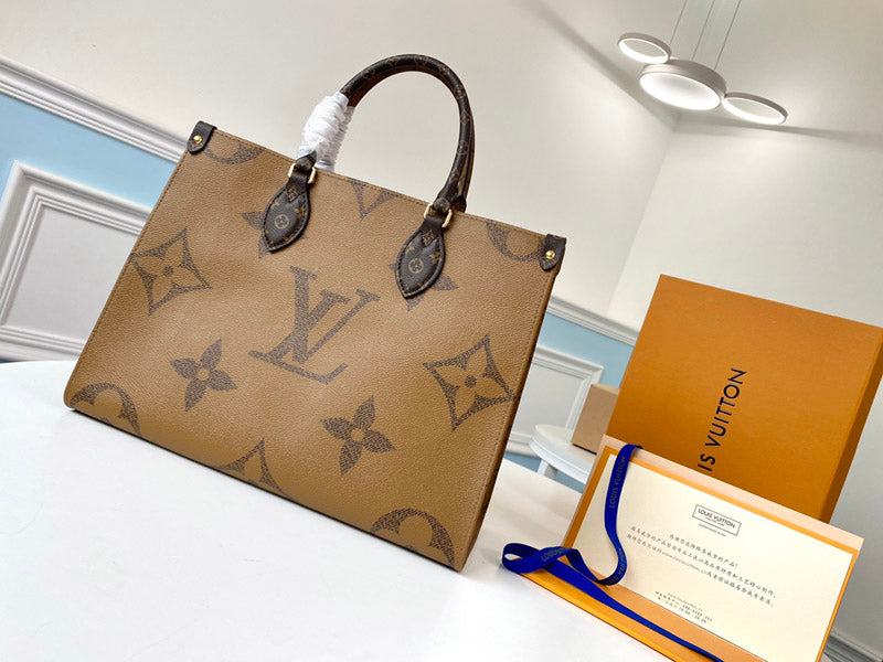 Top Quality OnTheGo MM Monogram And Monogram Reverse Canvas For Women,  Shoulder Bags 13.8in/35cm Top Quality M45321