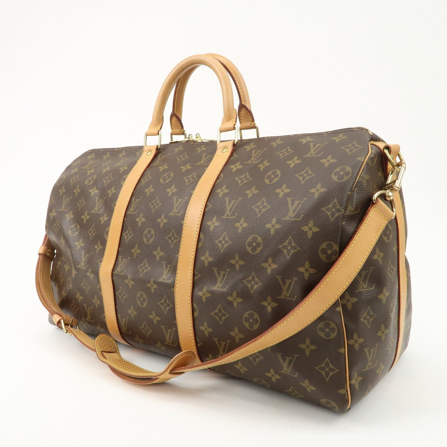 Louis Vuitton Monogram Keep All Bandouliere 50 Boston Bag M41416  d