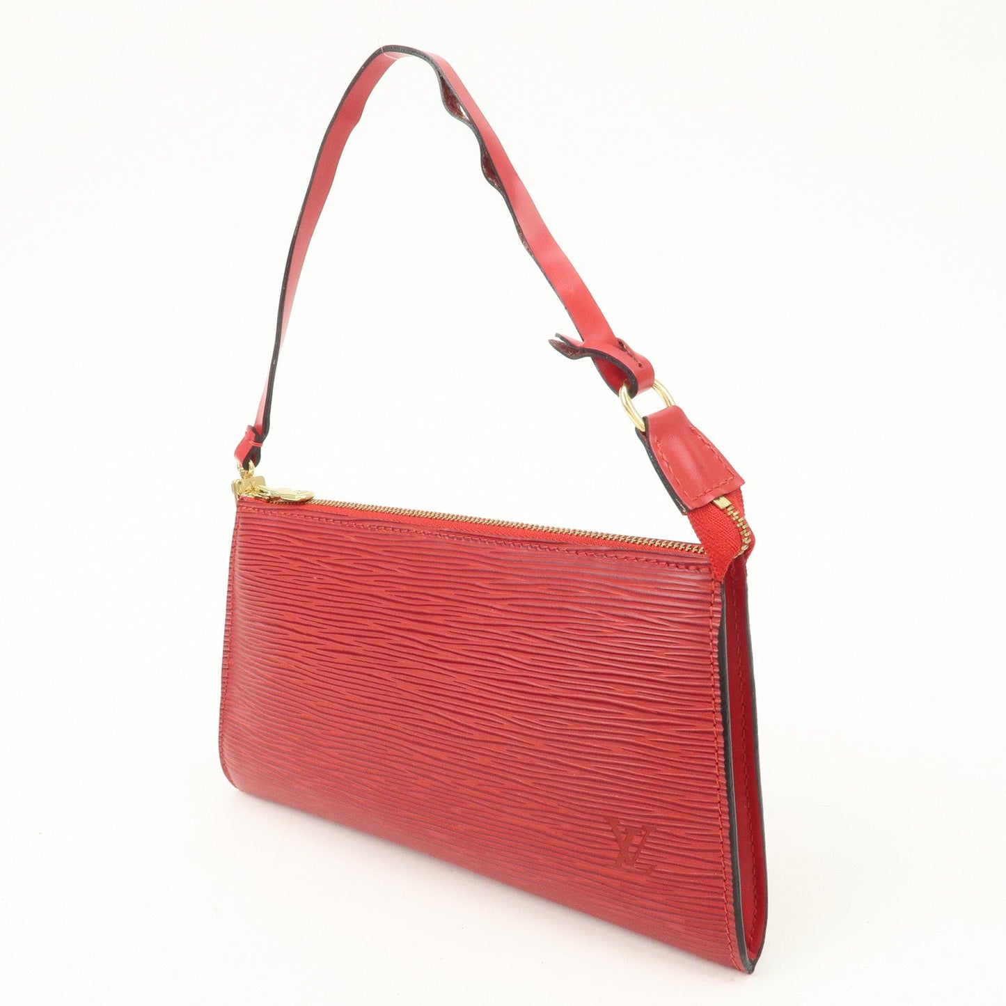 Authe Louis Vuitton Epi Pochette Accessoires Pouch Castilian Red M52947  d