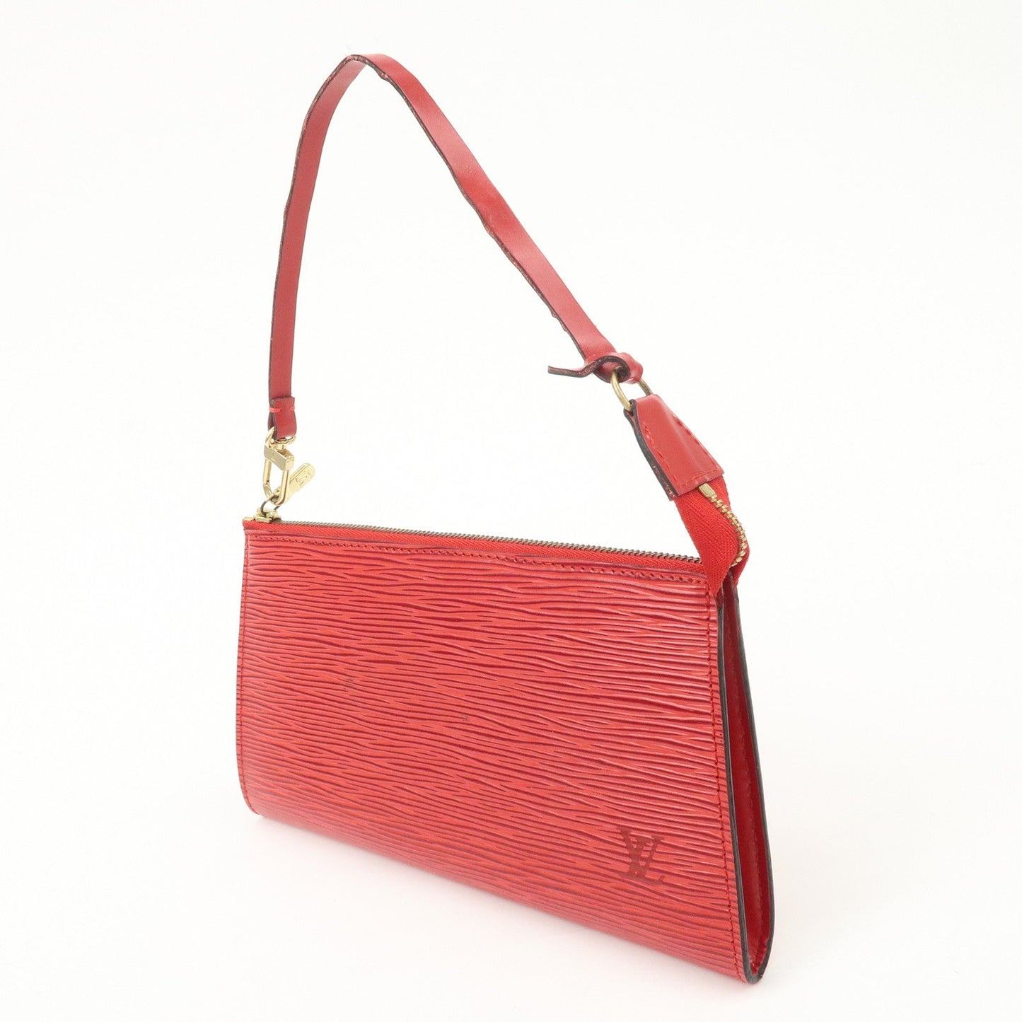 Authe Louis Vuitton Epi Pochette Accessoires Pouch Castilian Red M52947  d