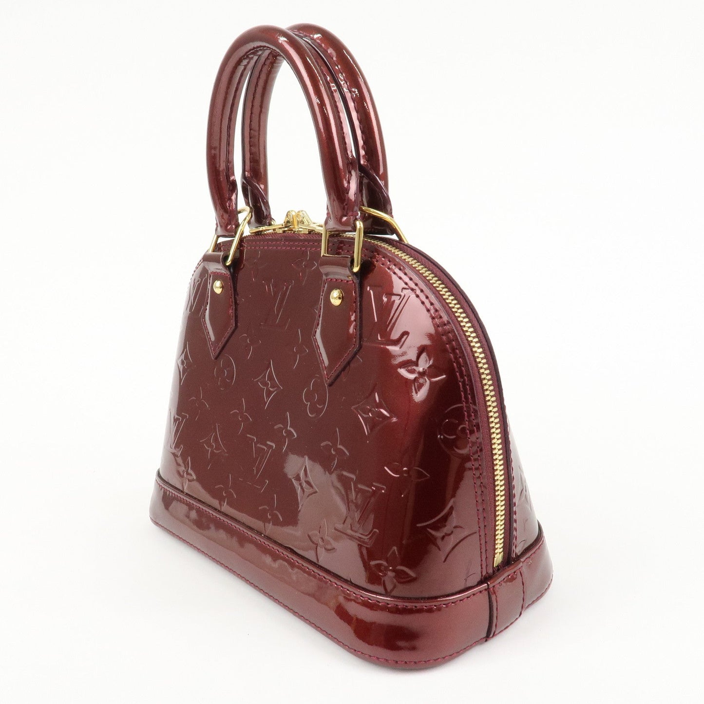 Louis Vuitton Monogram Vernis Alma BB Hand Bag Griotte M90231  d