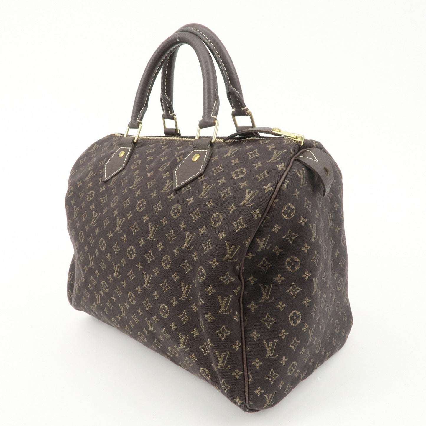 Louis Vuitton Monogram Mini Lin Speedy 30 Boston Bag Ebene M95224  d