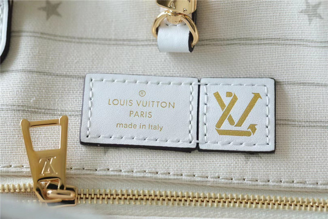 Top Quality Onthego GM Monogram Giant And Raffia White/ Yellow For Women,  Shoulder And Crossbody Bags 41cm/16.1in Top Quality M20815