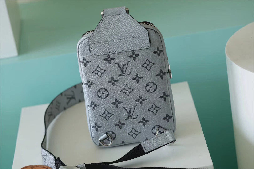 Top Quality Outdoor Sling Bag Taigarama Gunmetal Gray For Men, Bags, Crossbody Bags 8.3in/21cm Top Quality 
