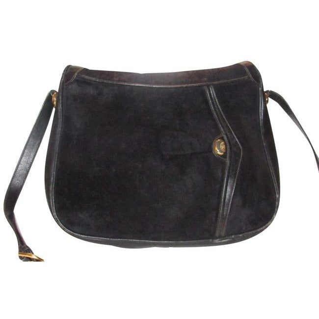 Gucci   Shoulder Black Suede And Leather Hobo Bag