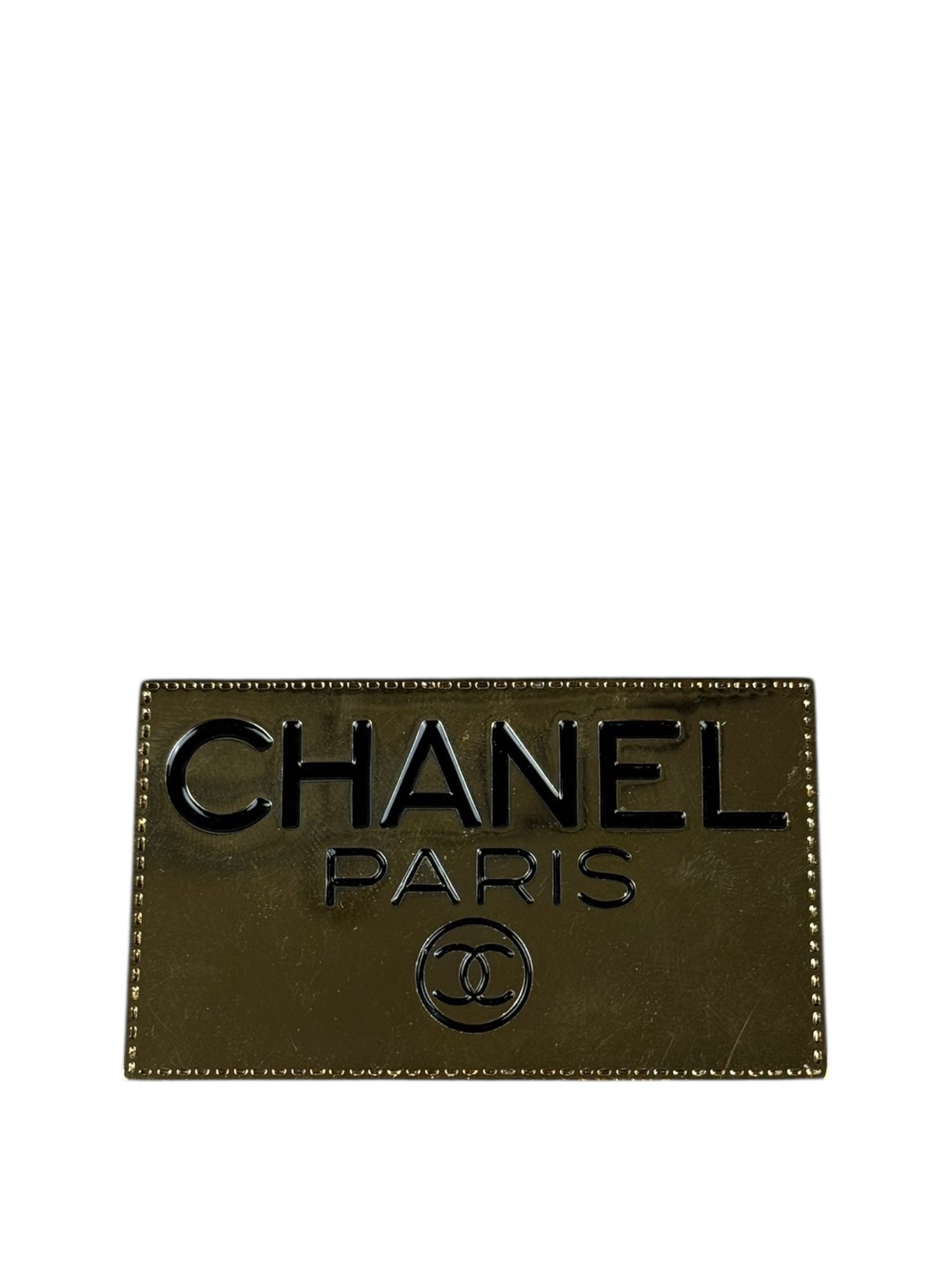 Chanel   gold Plated Logo Brooch