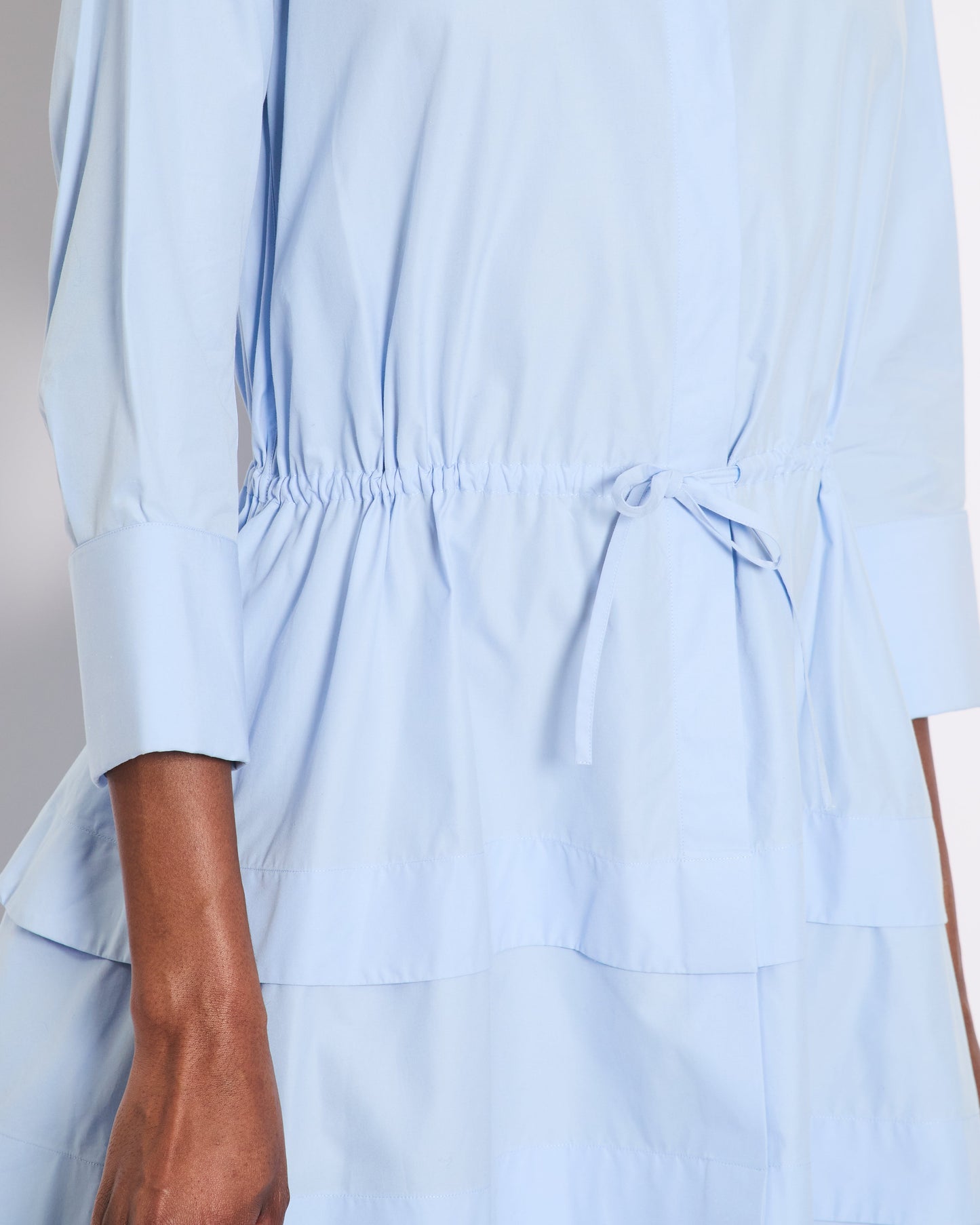 Ala•a Blue Long Sleeve Midi Dress with Back Cut Detail Size FR 36 (UK 8)