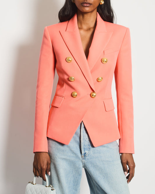 Balmain Coral Double Breasted Blazer Size FR 34 (UK 6)