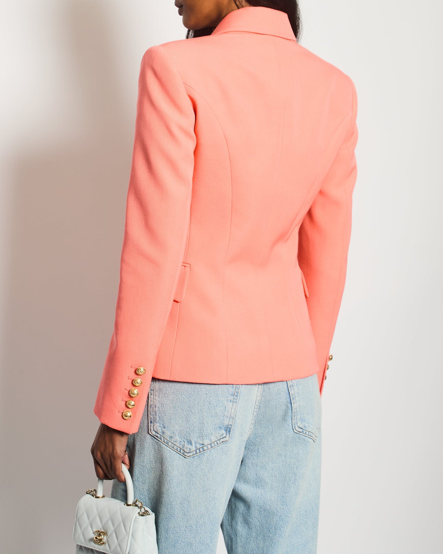 Balmain Coral Double Breasted Blazer Size FR 34 (UK 6)