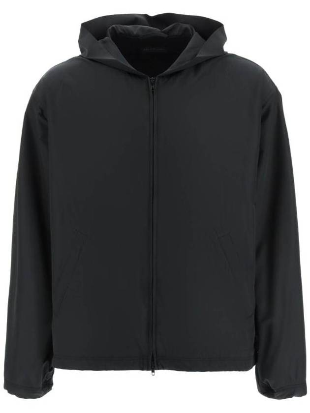 Luxury Balenciaga Trending 2025 Logo Print Hooded Windbreaker Black