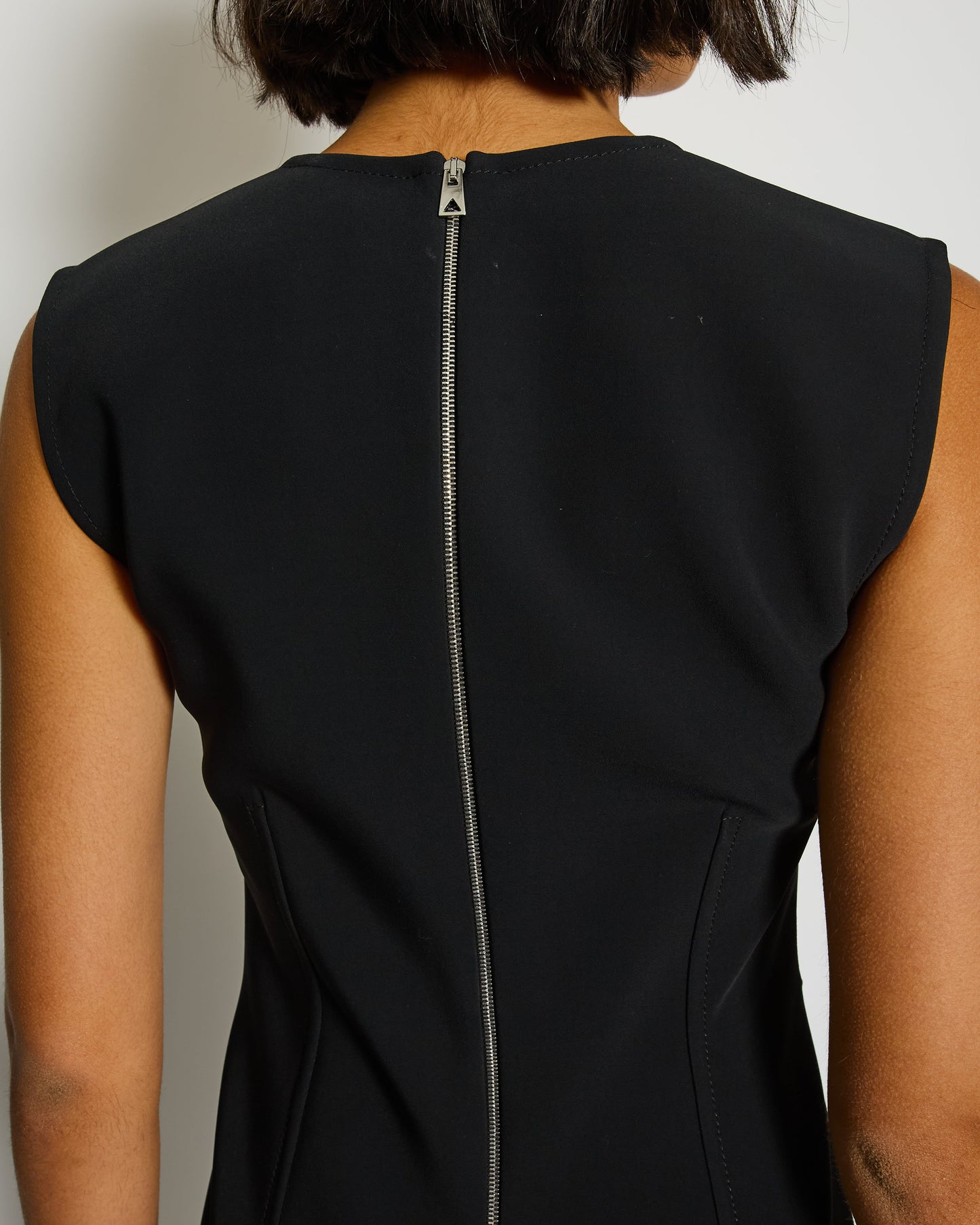Bottega Veneta Black Sleeveless Mini Dress with Front Corset Detail Size IT 40 (UK 8)