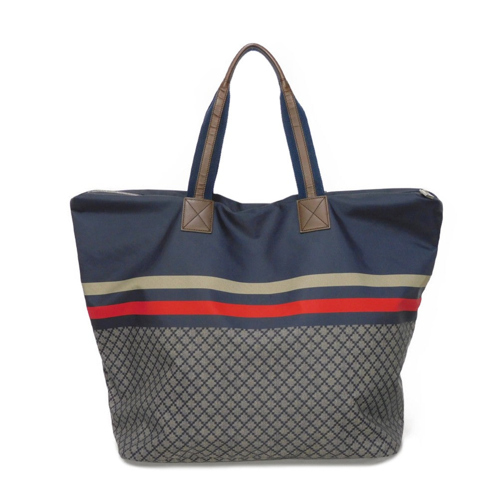 GUCCI Tote Bag 268106 F951N 8611 Nylon Navy x red web Diamante Tote mens