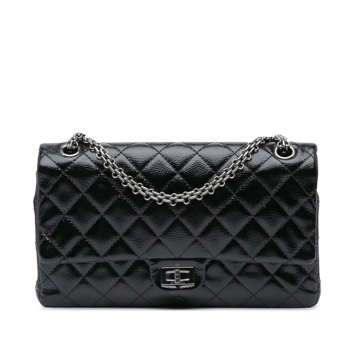 Black Chanel Quilted Patent Caviar 2.55 Reissue Flap 226 Shoulder Bag