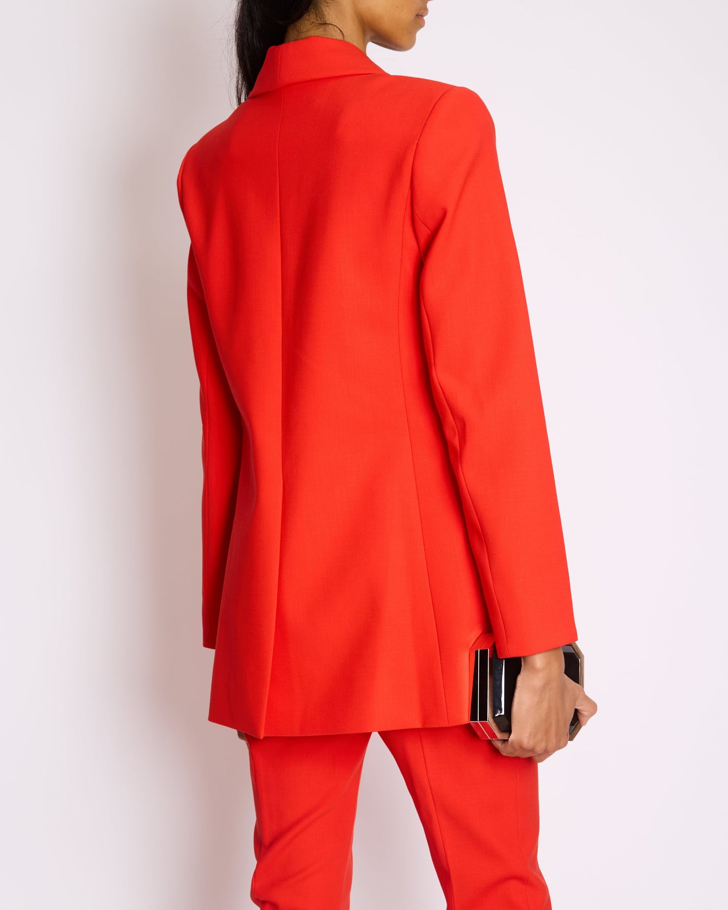 *CURRENT SEASON* Carolina Herrera Red Three Piece Tro rs, Jacket and Blo  Set Size US 0 (UK 4)