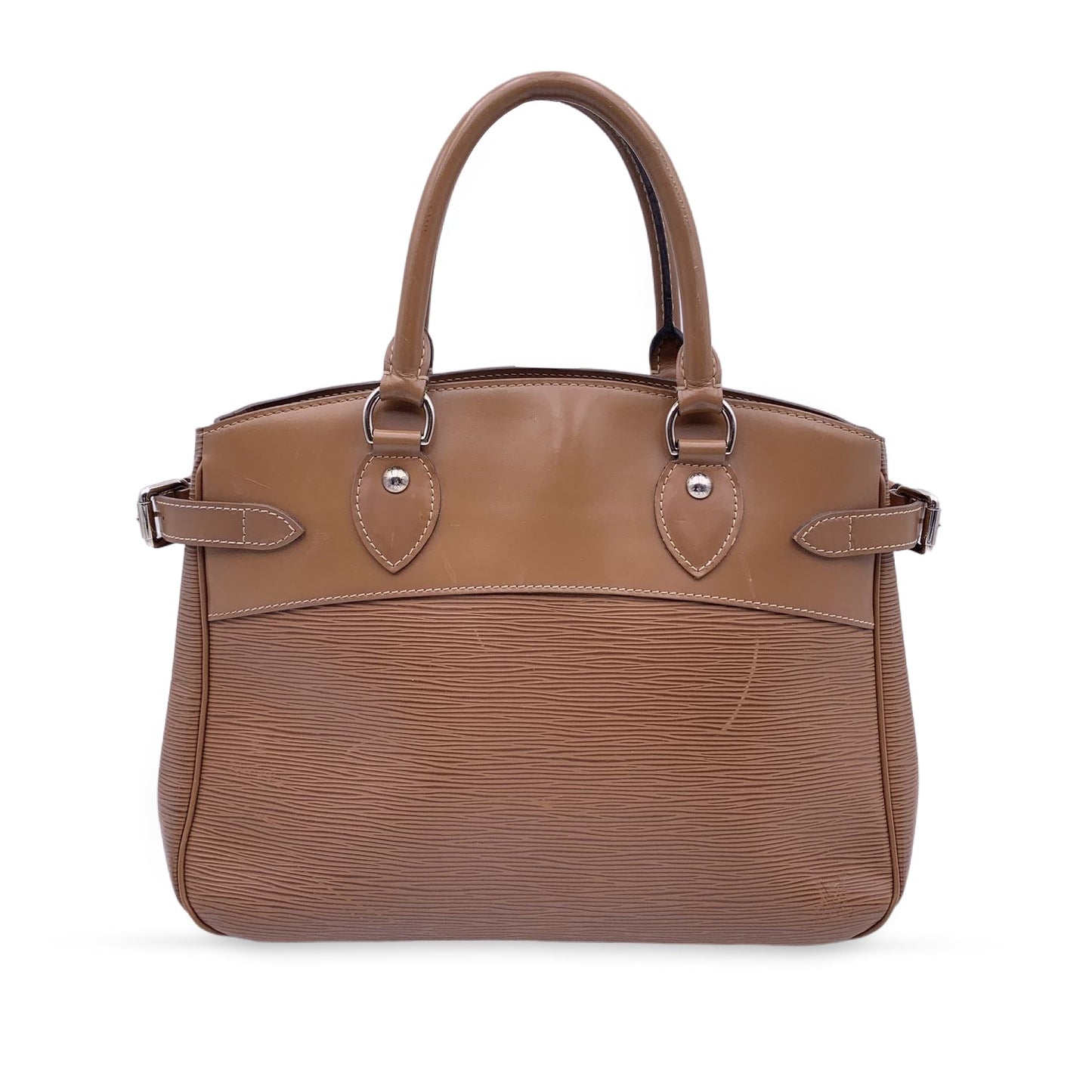 LOUIS VUITTON Light Brown Epi Leather Passy Pm Bag Satchel