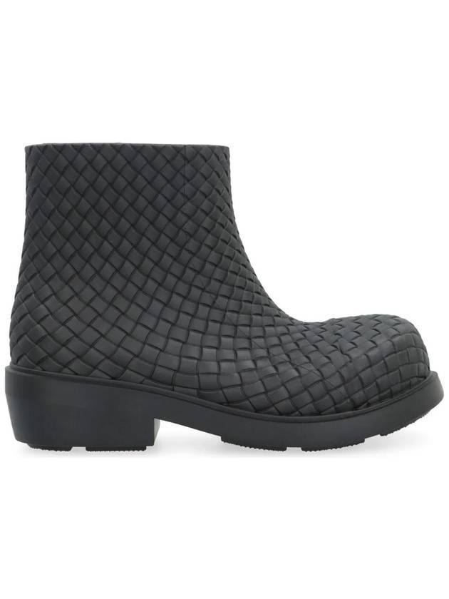 Luxury Bottega Veneta Fireman Rubber Rain Boots Black