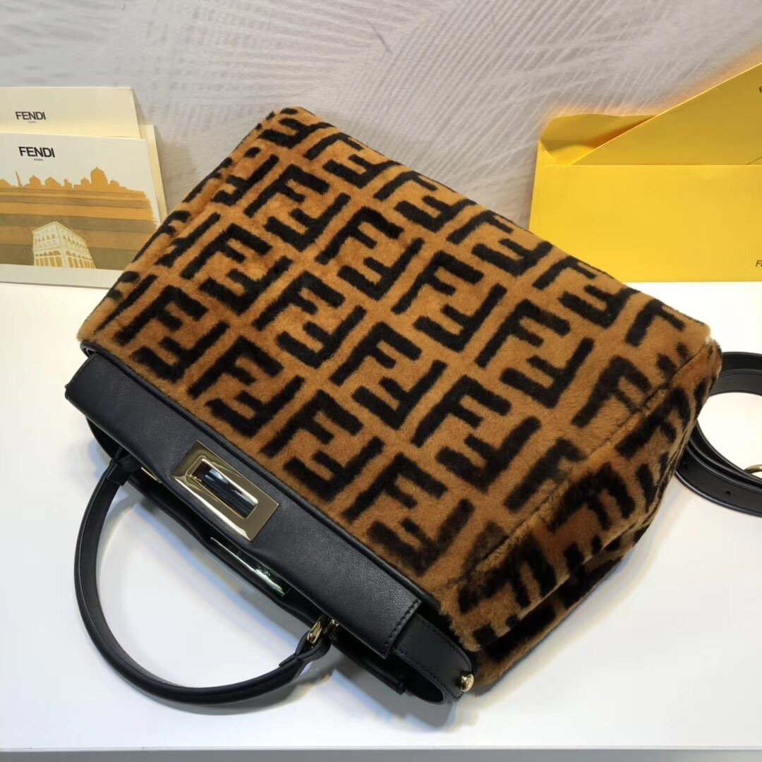 FI Top Quality Handle Bag Brown For Women, Bags 14.9in/38cm FF
