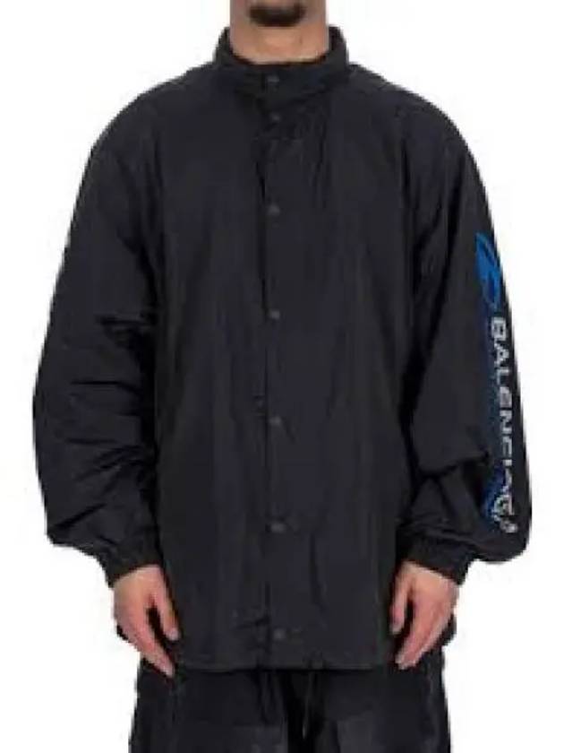 Luxury Balenciaga Trending 2025 Logo Nylon Windbreaker Black