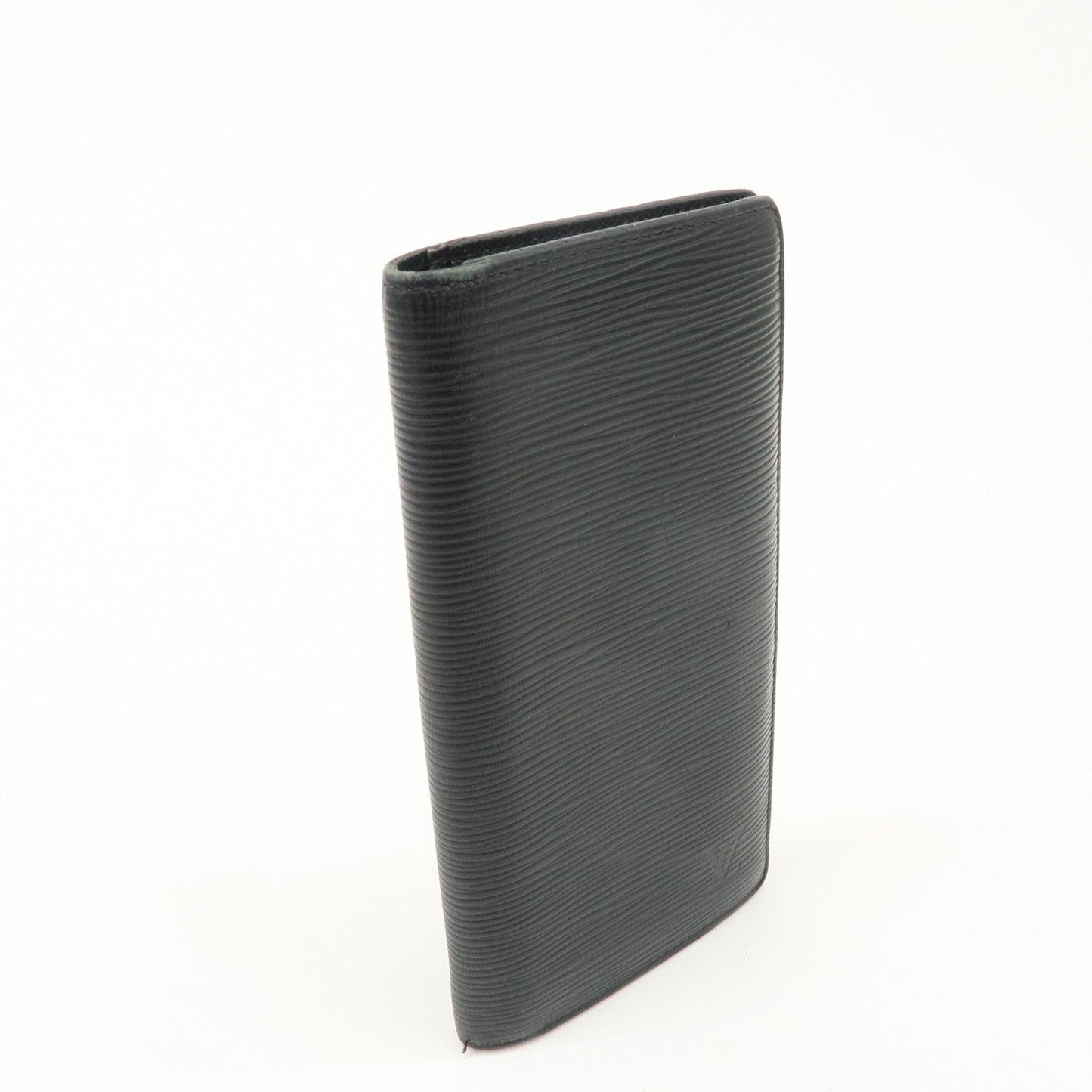 Louis Vuitton Epi Portefeuille Brazza Wallet Noir *T.S engraved  d