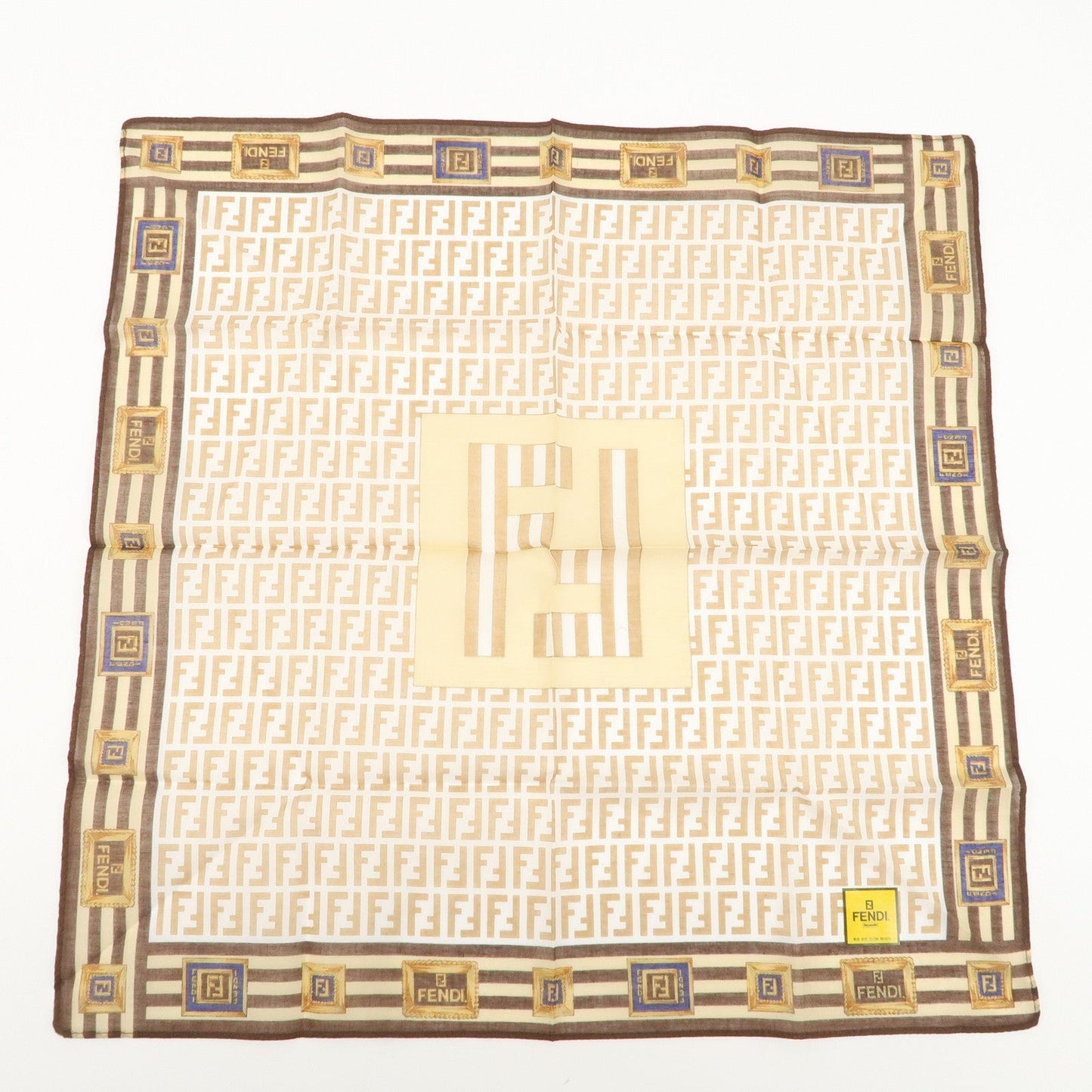 FENDI Set of 5 Cotton 100% Handkerchief Scarf  d