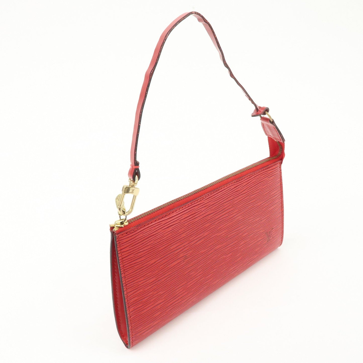 Authe Louis Vuitton Epi Pochette Accessoires Pouch Castilian Red M52947  d