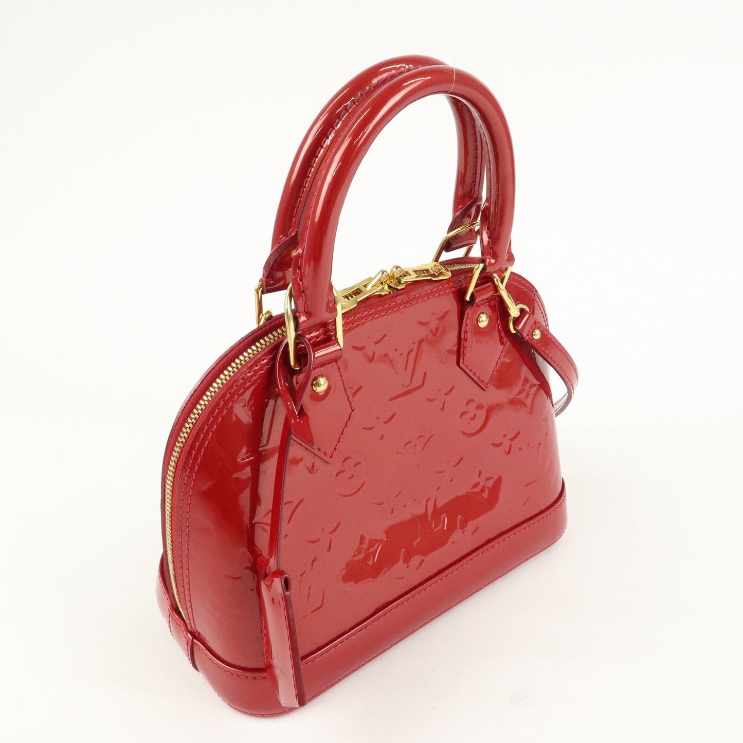 Louis Vuitton Monogram Vernis Alma BB 2Way Bag Red M91606  d