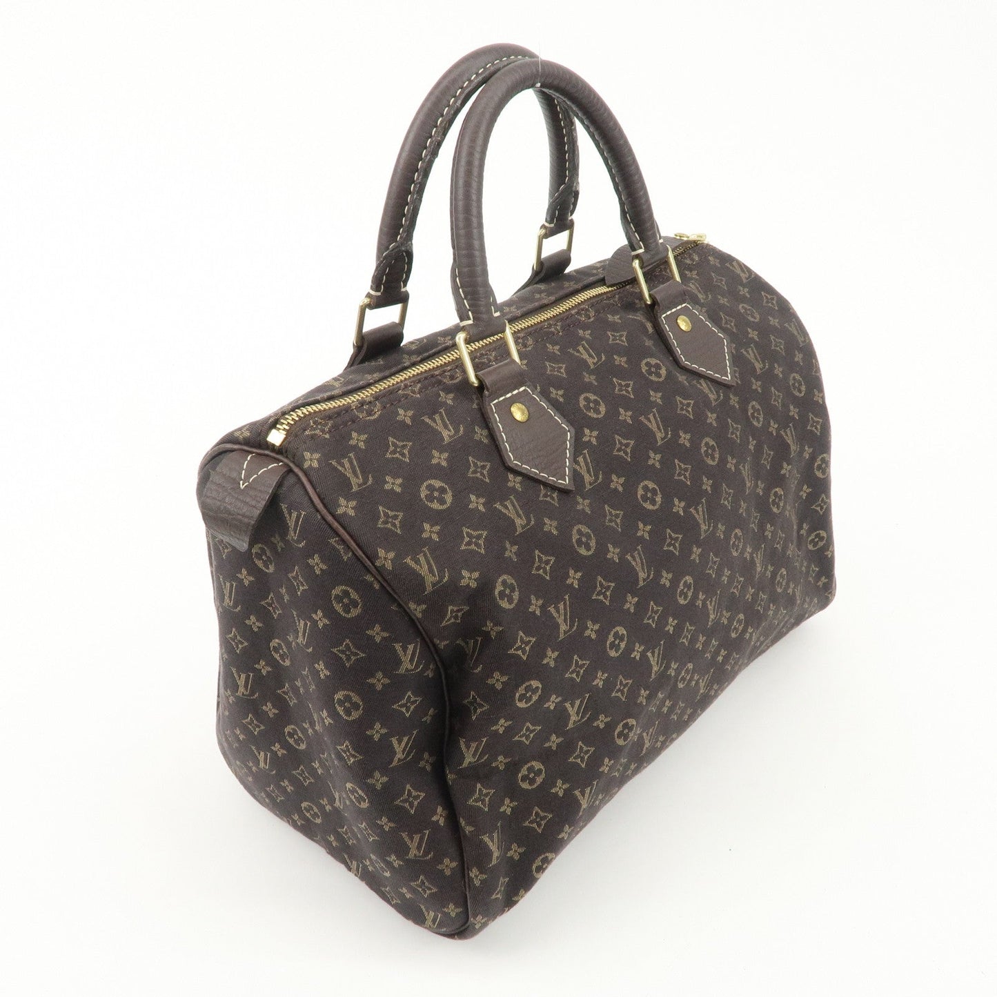 Louis Vuitton Monogram Mini Lin Speedy 30 Boston Bag Ebene M95224  d