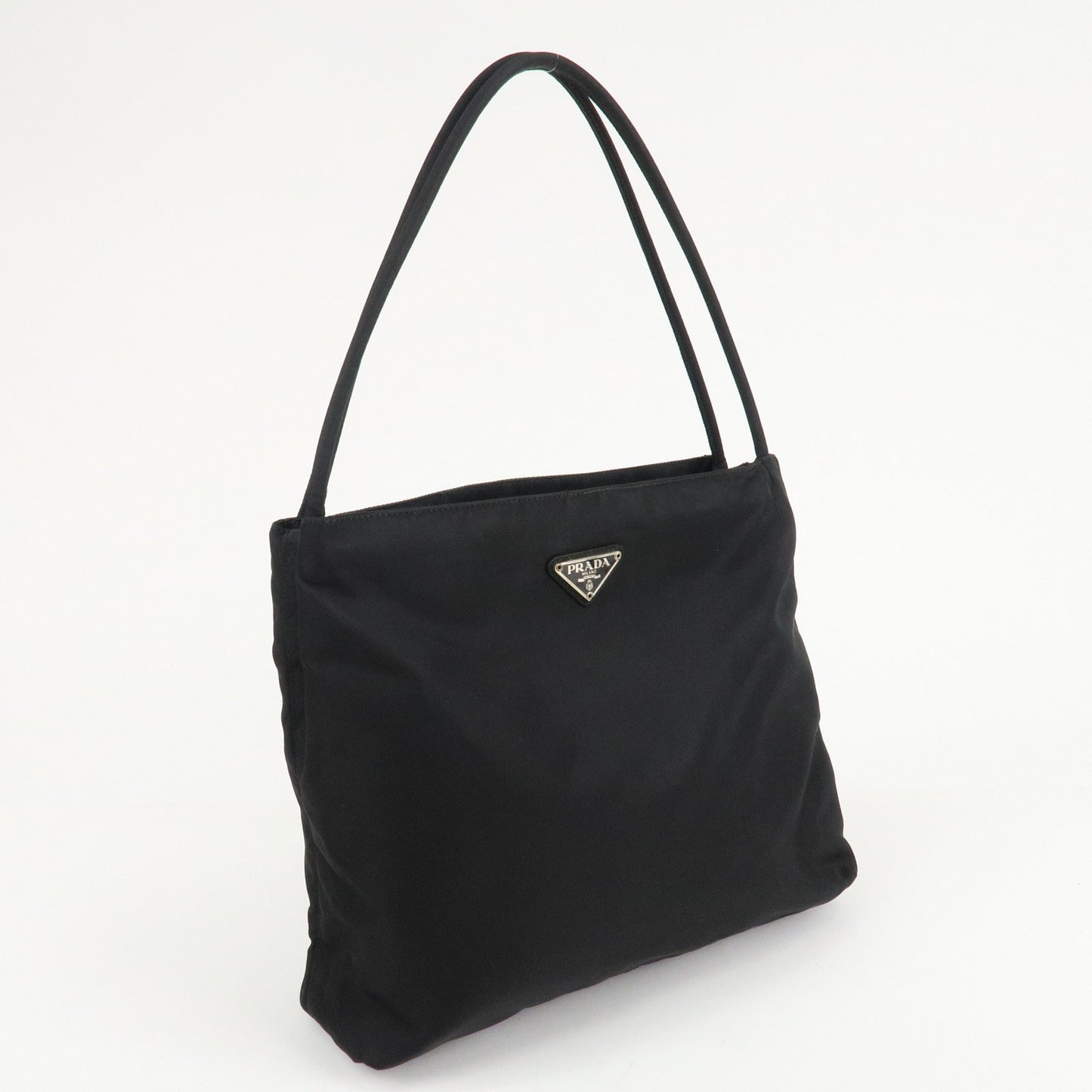 PRADA Logo Nylon Tote Bag Shoulder Bag Hand Bag Black B6242  d